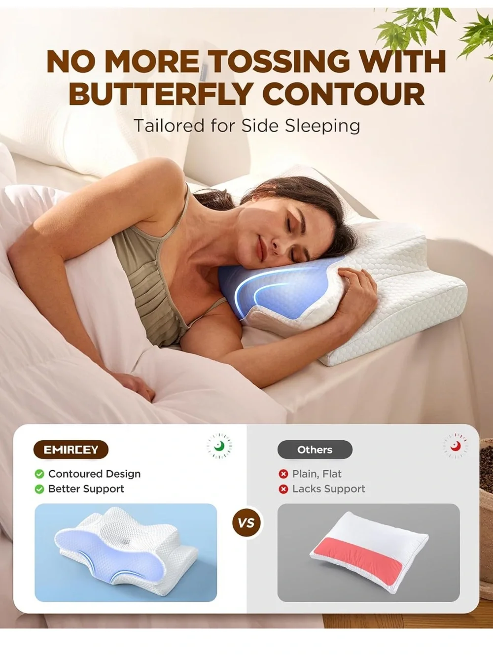 Cervical neck pillow for sleeping cooling bed pillow